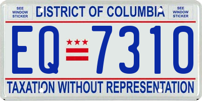 DC license plate EQ7310