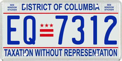 DC license plate EQ7312