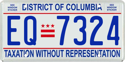 DC license plate EQ7324