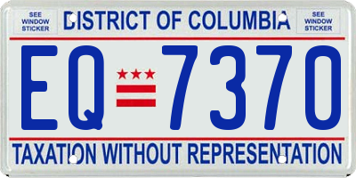 DC license plate EQ7370