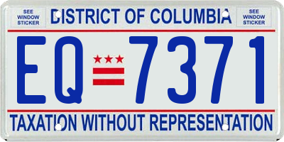 DC license plate EQ7371