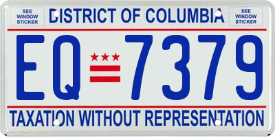 DC license plate EQ7379