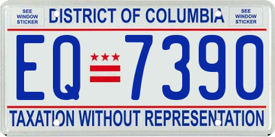 DC license plate EQ7390