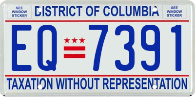 DC license plate EQ7391