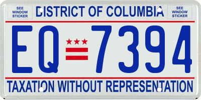 DC license plate EQ7394