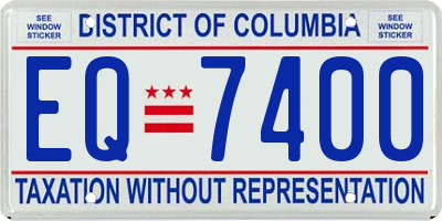 DC license plate EQ7400
