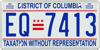 DC license plate EQ7413
