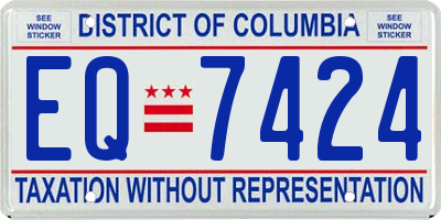 DC license plate EQ7424