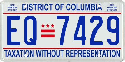 DC license plate EQ7429