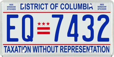 DC license plate EQ7432