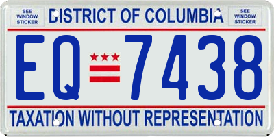 DC license plate EQ7438