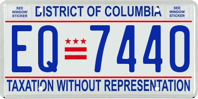 DC license plate EQ7440