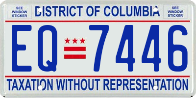 DC license plate EQ7446