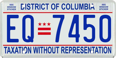 DC license plate EQ7450