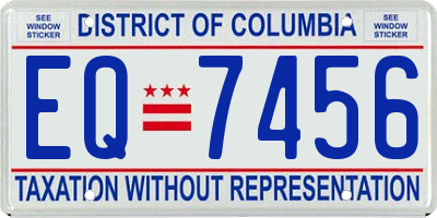 DC license plate EQ7456