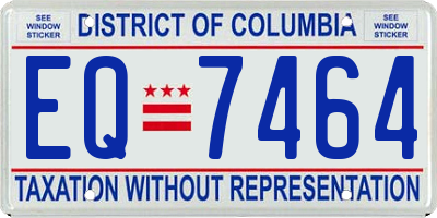DC license plate EQ7464