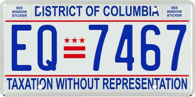 DC license plate EQ7467