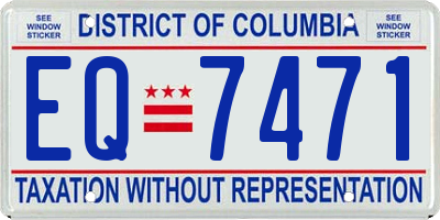DC license plate EQ7471