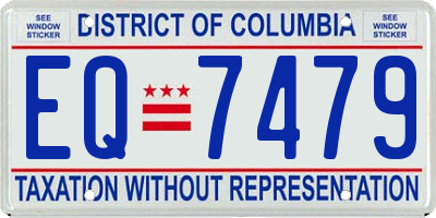 DC license plate EQ7479