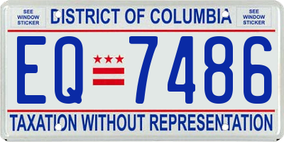 DC license plate EQ7486