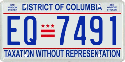 DC license plate EQ7491