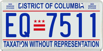DC license plate EQ7511