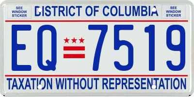 DC license plate EQ7519