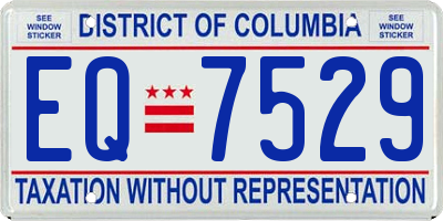 DC license plate EQ7529