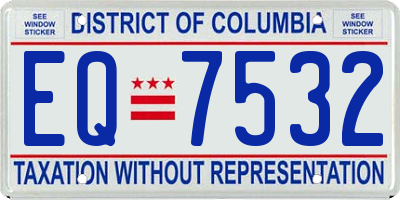 DC license plate EQ7532