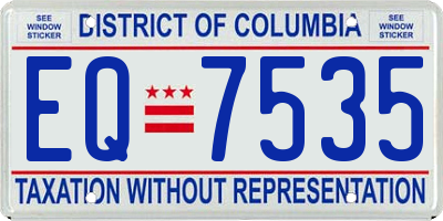 DC license plate EQ7535