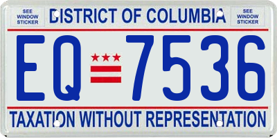 DC license plate EQ7536