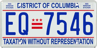 DC license plate EQ7546
