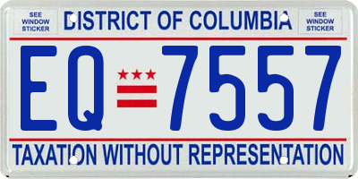 DC license plate EQ7557