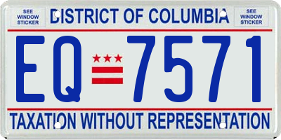 DC license plate EQ7571