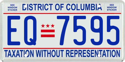 DC license plate EQ7595