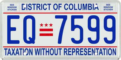 DC license plate EQ7599