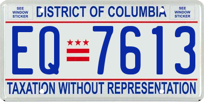 DC license plate EQ7613