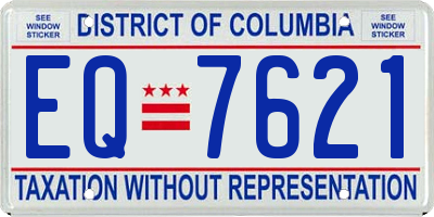 DC license plate EQ7621