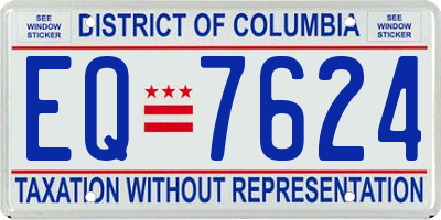 DC license plate EQ7624
