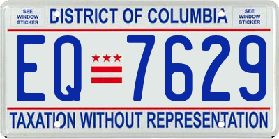 DC license plate EQ7629