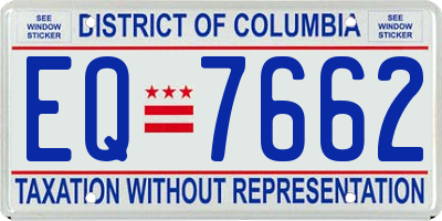 DC license plate EQ7662