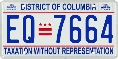 DC license plate EQ7664