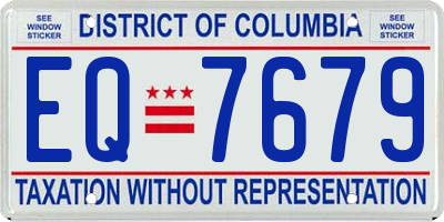 DC license plate EQ7679