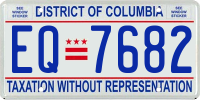 DC license plate EQ7682