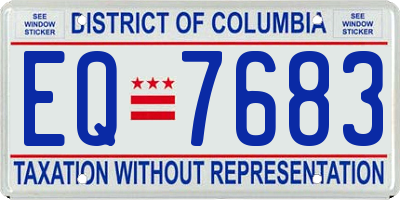 DC license plate EQ7683