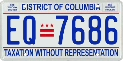 DC license plate EQ7686