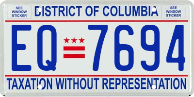 DC license plate EQ7694