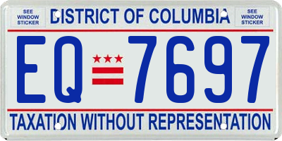 DC license plate EQ7697