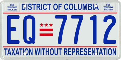 DC license plate EQ7712