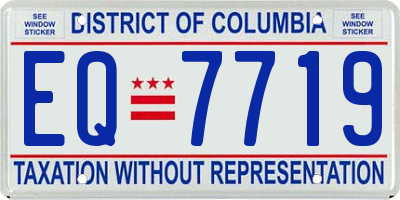 DC license plate EQ7719